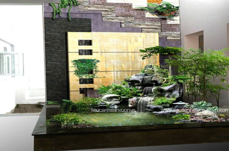 Hồ cá koi giếng trời trong nhà