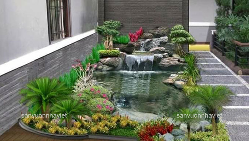Hồ cá koi giếng trời trong nhà