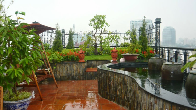 Thiết kế thi công Hồ cá koi sân thượng