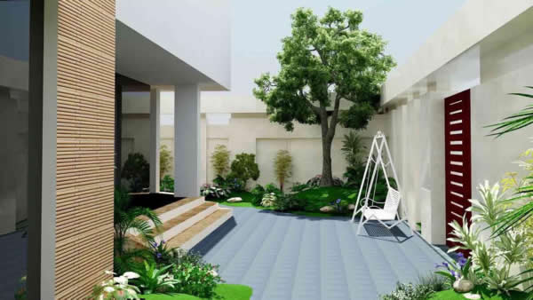 Công trình tiểu cảnh phong thủy nhà chị Lan ở Tecco