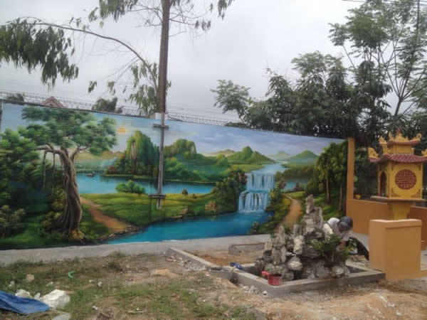 Công trình tiểu cảnh phong thủy Bãi Gỗ Nghi Liên