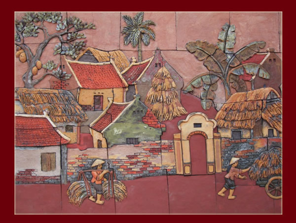 Tranh gốm bát tràng