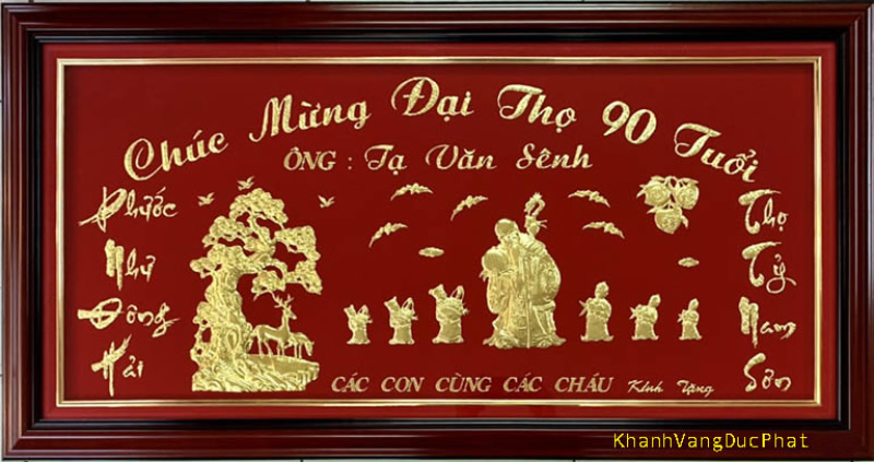 Tranh đồng mừng thọ lão đẹp ý nghĩa TP Vinh Nghệ An